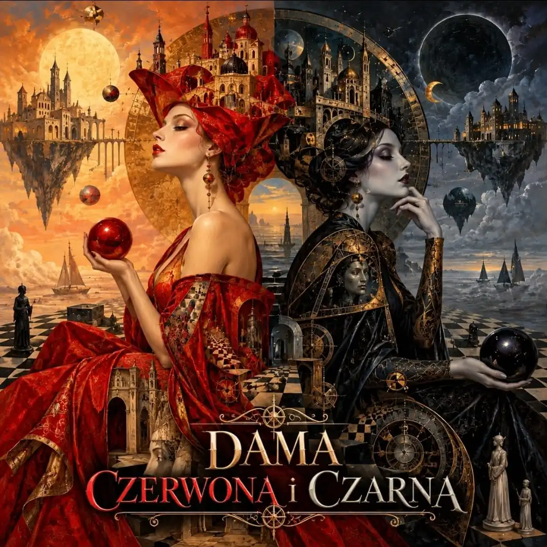 dama czerwona i czarna kopia